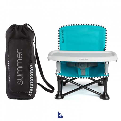 Summer Infant Pop N' Sit SE Portable Booster - Strip Aqua