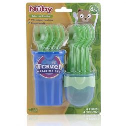 Nuby Travel Mealtime Set - Blue/Green