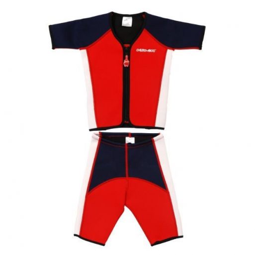 Cheekaaboo Kiddy Twinwet Suit - Red+Navy Blue S(2-4y)