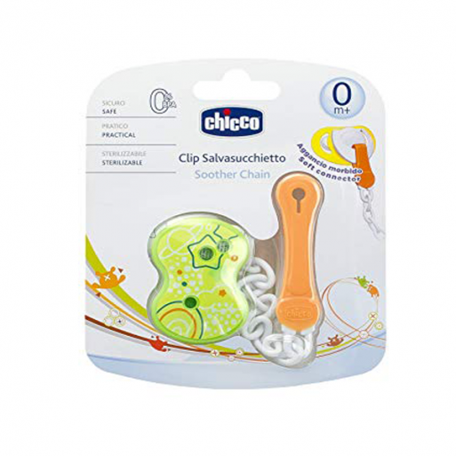 Chicco Clip Soother Chain (0m ) - Green