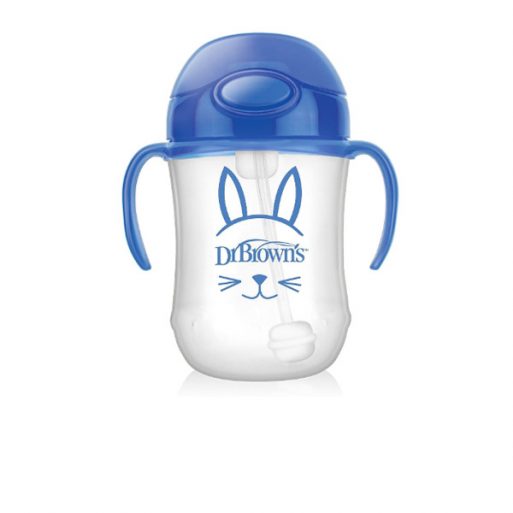 Dr.Brown Baby's First Straw Cup 270ml - Blue