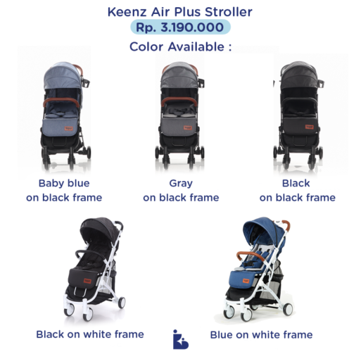 Keenz Air Plus Stroller - Black (B)