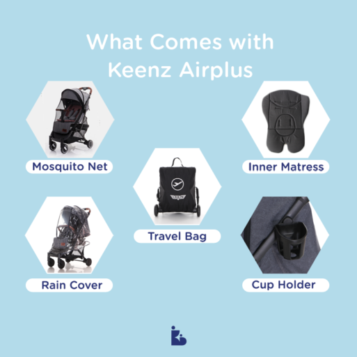 Keenz Air Plus Stroller - Black (B)