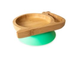 Ecorascals Bamboo Snail Plate - Green