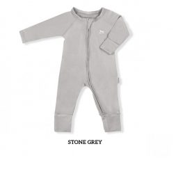 Little Palmerhaus Baby Sleepsuit 9m - Stone Grey