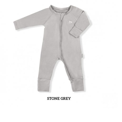 Little Palmerhaus Baby Sleepsuit 9m - Stone Grey