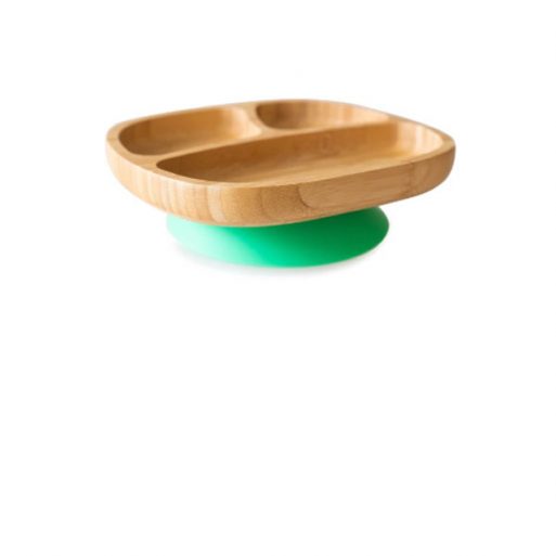 Ecorascals Bamboo Toddler Plate - Green