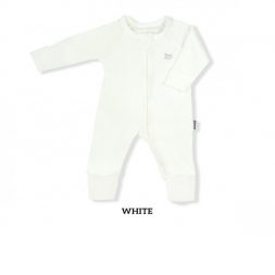 Little Palmerhaus Baby Sleepsuit 9m - White