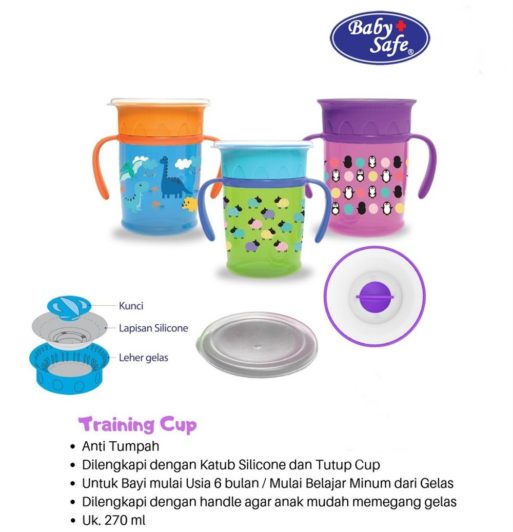 Baby Safe 360 Sipper Cup With Handle 270ml - Purple