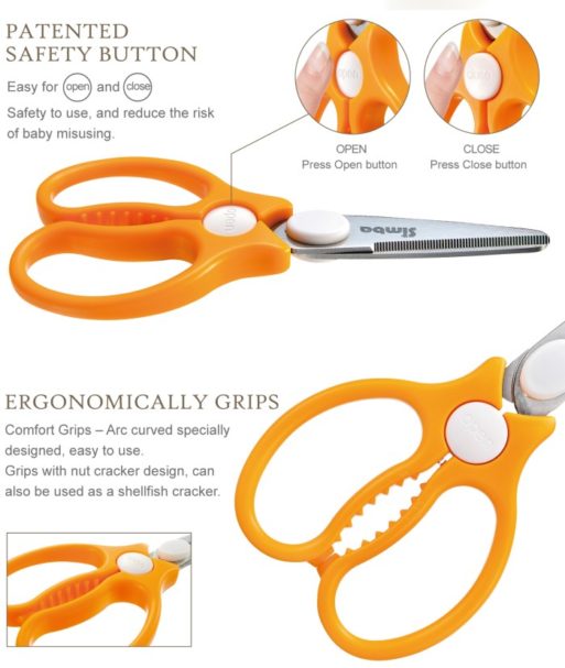 Simba Baby Food Scissors - Orange