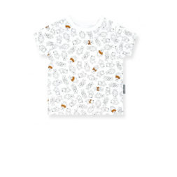 Little Palmerhaus Printed Tee 5years - Strike A Pose Pooh Mustard