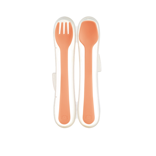 Simba Spoon & Fork Set - Coral