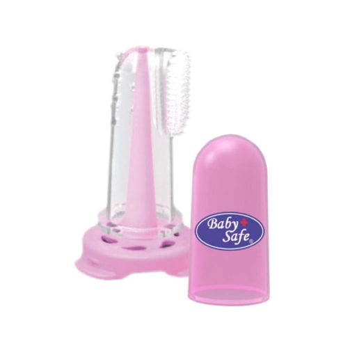 Baby Safe Finger Toothbrush and Gum Massager - Pink