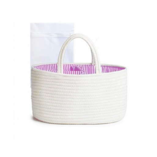 Kinderkeen Rope Caddy Bag Solid - Pink Lining