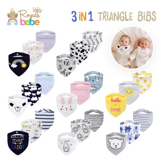 Royal Bebe 3in1 Triangle Bibs