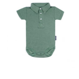 Little Palmerhaus Bodysuit Collar Boy 9m - Forest