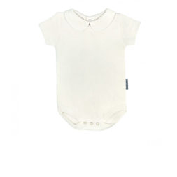 Little Palmerhaus Bodysuit Collar Girl NB - Cream