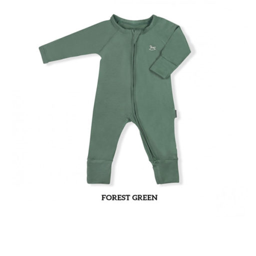 Little Palmerhaus Baby Sleepsuit 12m - Forest Green