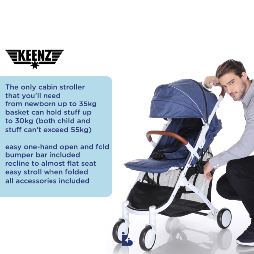 Keenz Air Plus Stroller - Baby Blue