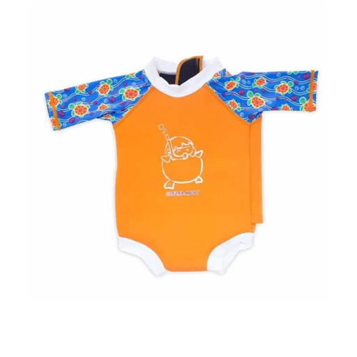 Cheekaaboo Snugbabes Suit - Orange / Sea Turtle L(18-30m)