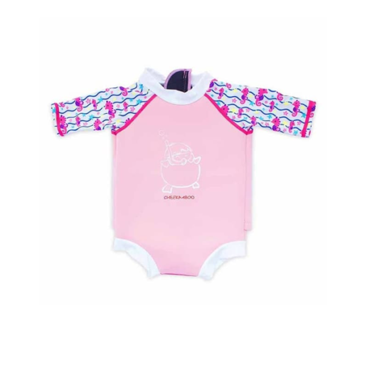 Cheekaaboo Snugbabes Suit - Light Pink / Sea Horse L(18-30m)