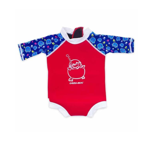 Cheekaaboo Snugbabes Suit - Red / Octopus L(18-30m)