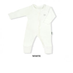 Little Palmerhaus Baby Sleepsuit 24m - White