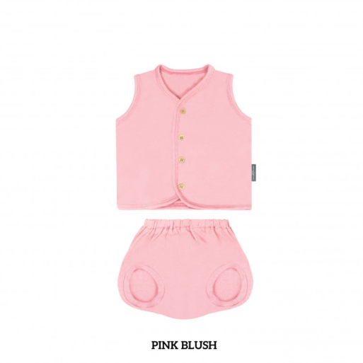 Little Palmerhaus Button Tee Set Sleeve + Shorts 0-3m