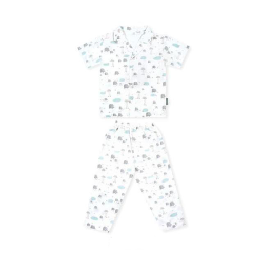 Little Palmerhaus Printed Pajamas Short Sleeve 4years - Elephant