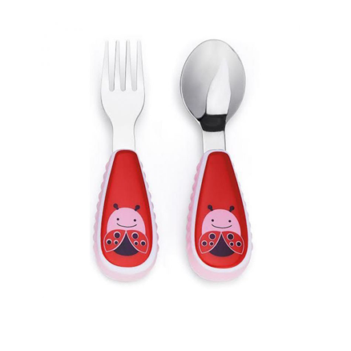 Skiphop Zootensils Fork & Spoon - Ladybug