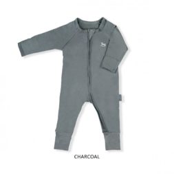 Little Palmerhaus Baby Sleepsuit 9m - Charcoal