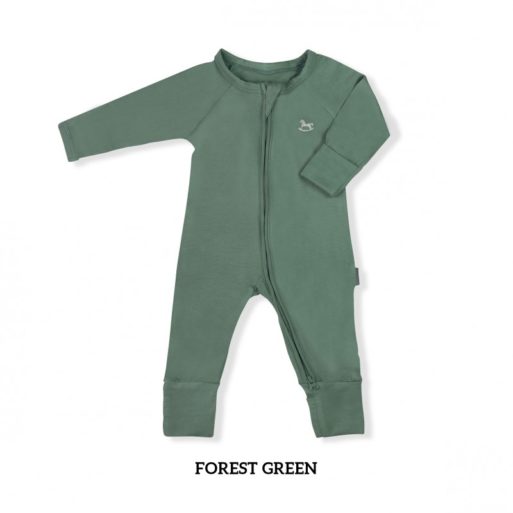 Little Palmerhaus Baby Sleepsuit 6m - Forest Green