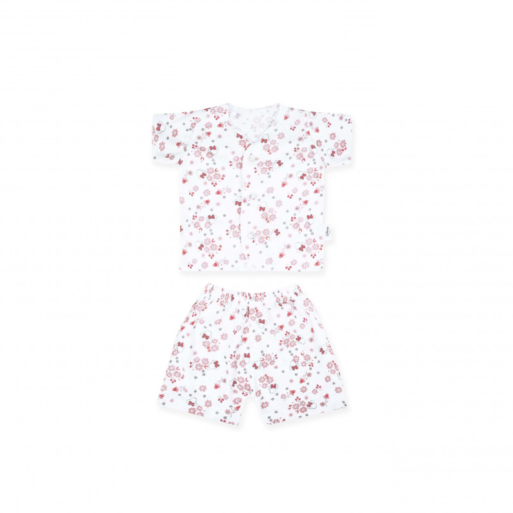 Little Palmerhaus Little Wear Short Sleeve - Minnie Flowery Pink