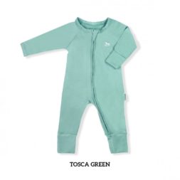 Little Palmerhaus Baby Sleepsuit 9m - Tosca Green