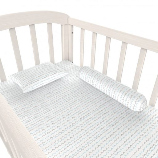 Little Palmerhaus Cot Bed Sheet 95x65cm - Waves