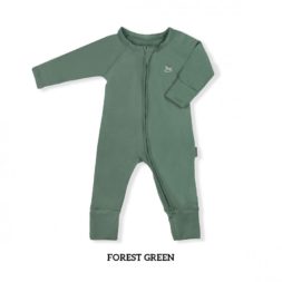 Little Palmerhaus Baby Sleepsuit 18m - Forest Green