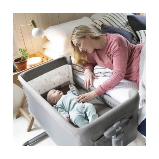 Joie Roomie Glide Bedside Crib - Foggy Gray